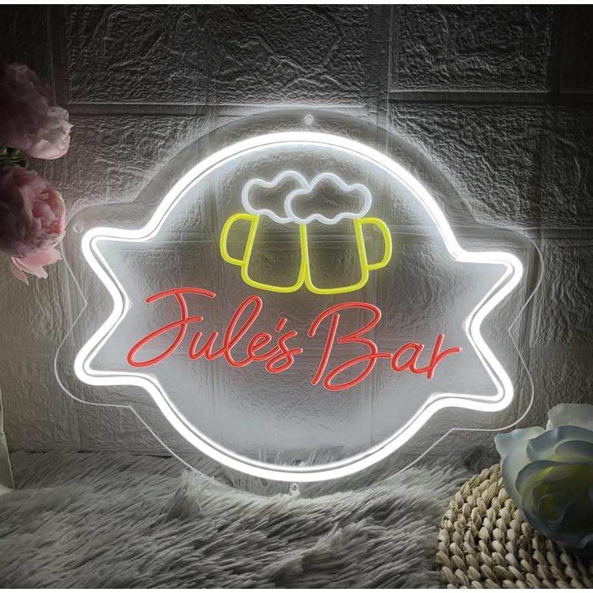 Cartel de Neón LED Personalizado 3D UOPUDSIR 25.4cm