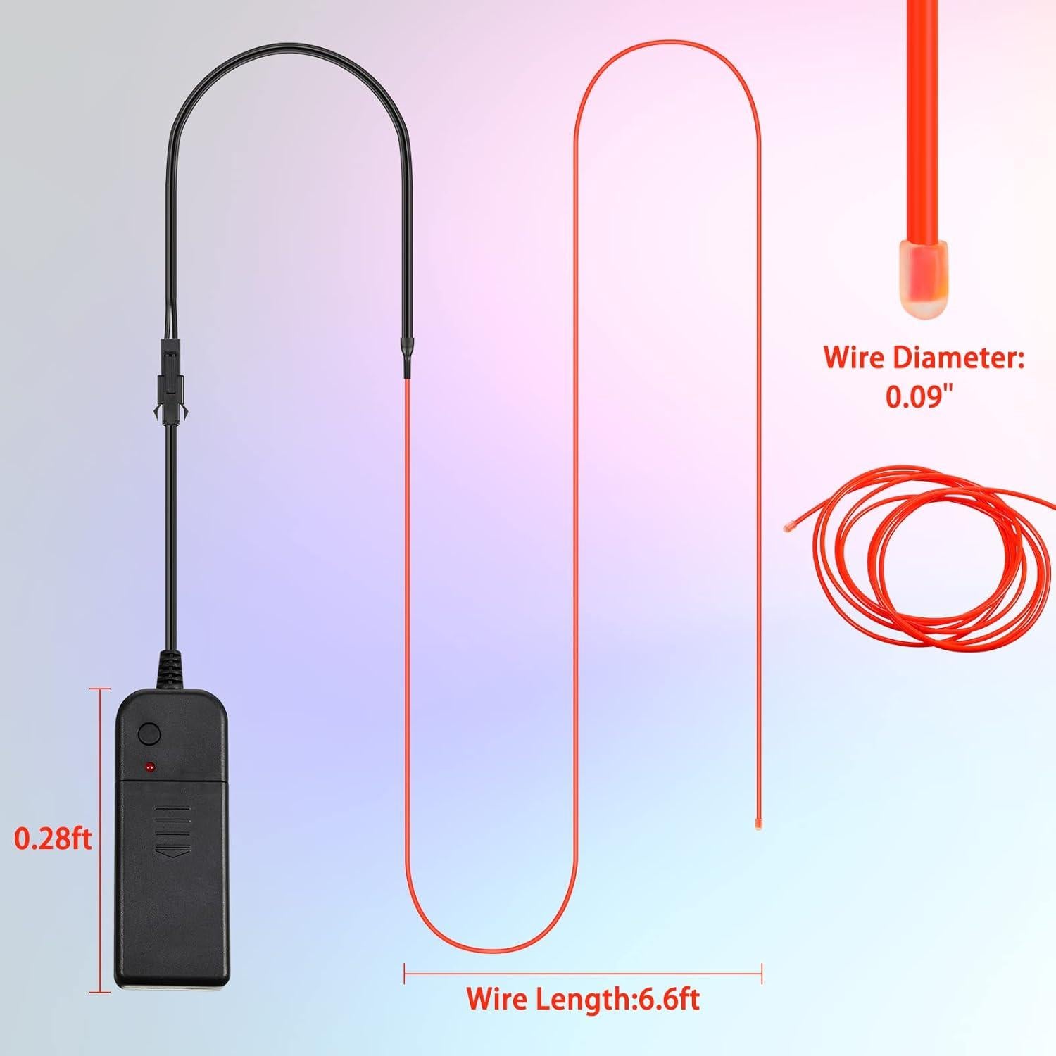Cable Neón LED Hortsun 2 Metros 15 Paquetes Brillantes
