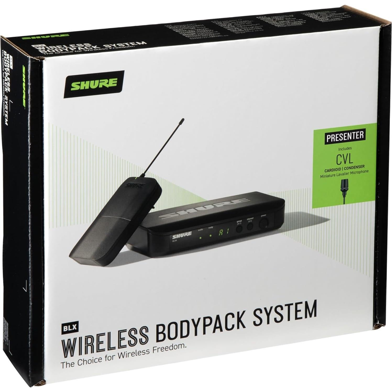 Sistema de micrófono inalámbrico Shure BLX14/CVL - 100m alcance