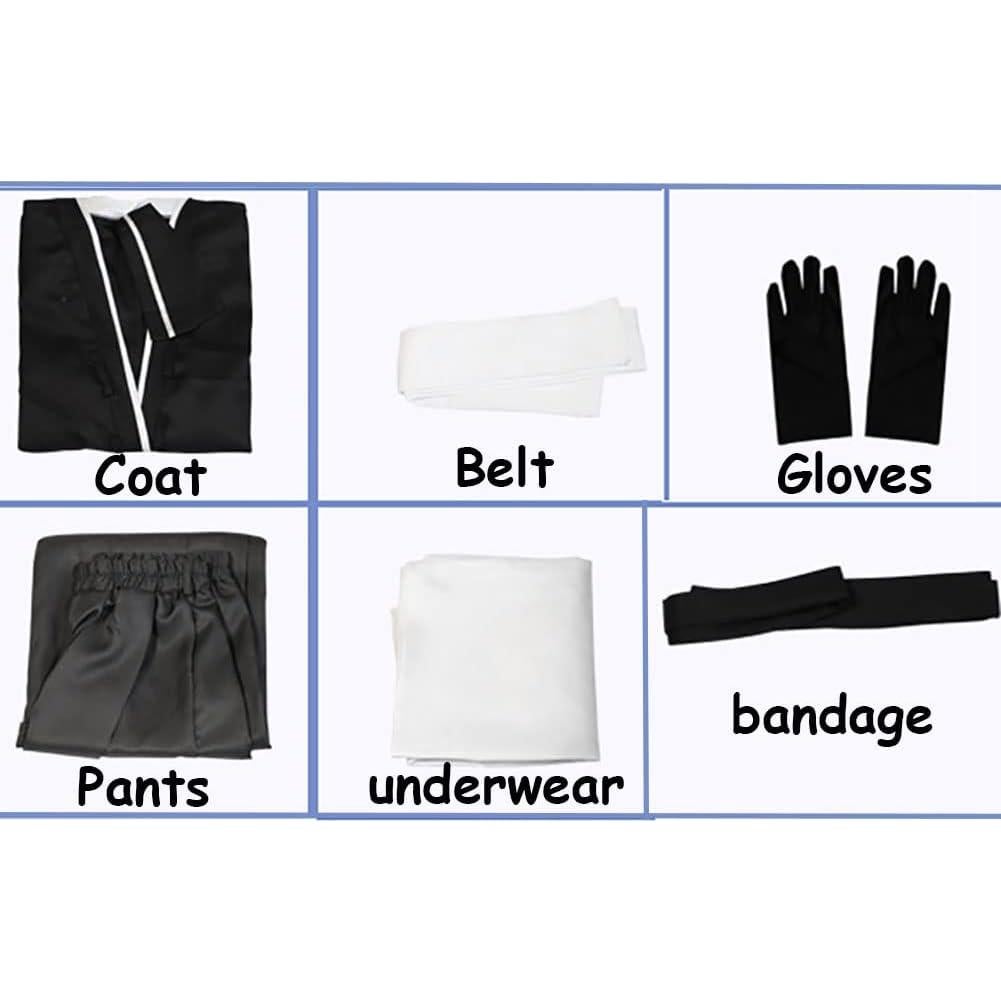 Disfraz Kurosaki Unisex Adulto Capa Negra Kimono Completo