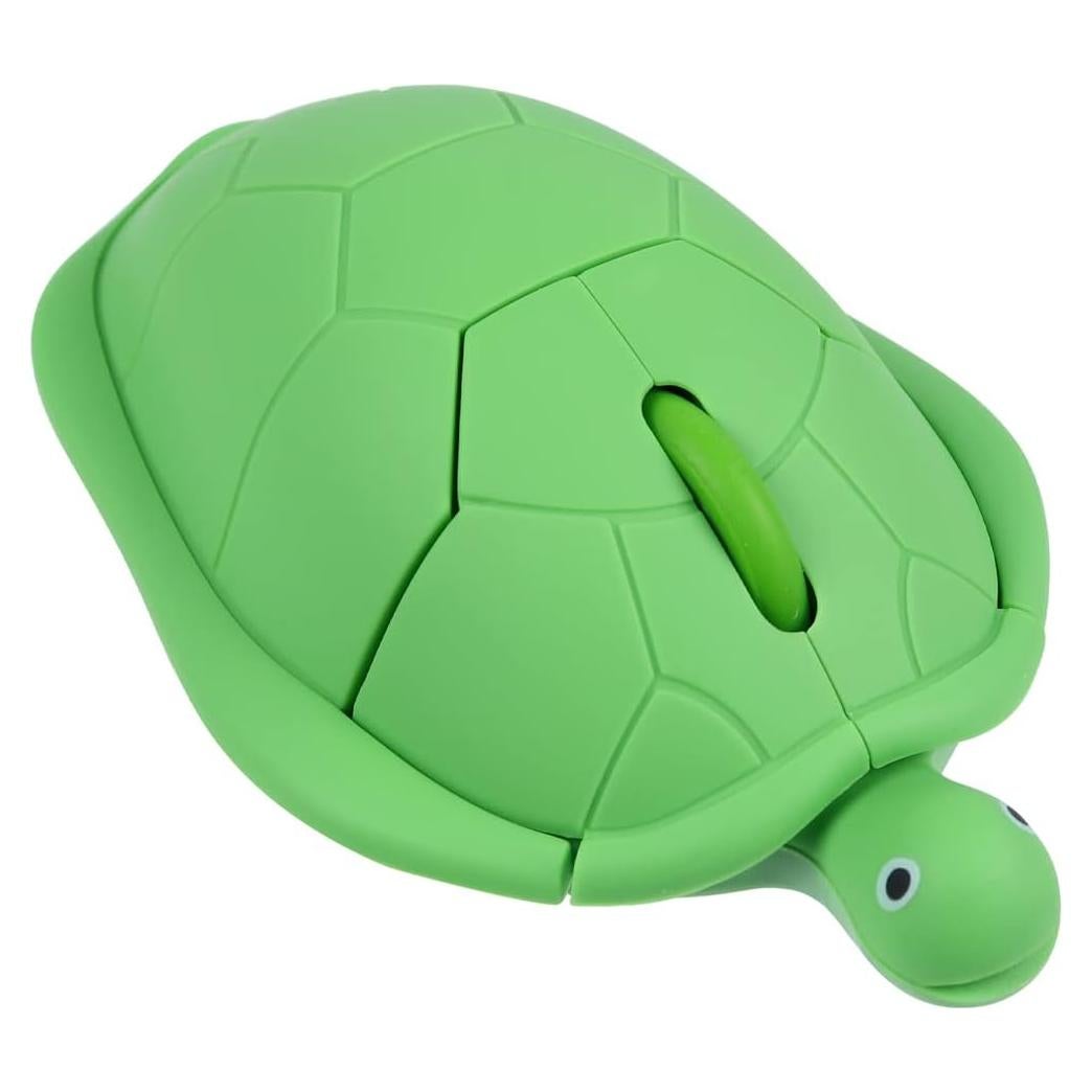 Ratón Inalámbrico Ergonómico Verde Tortuga USB Óptico