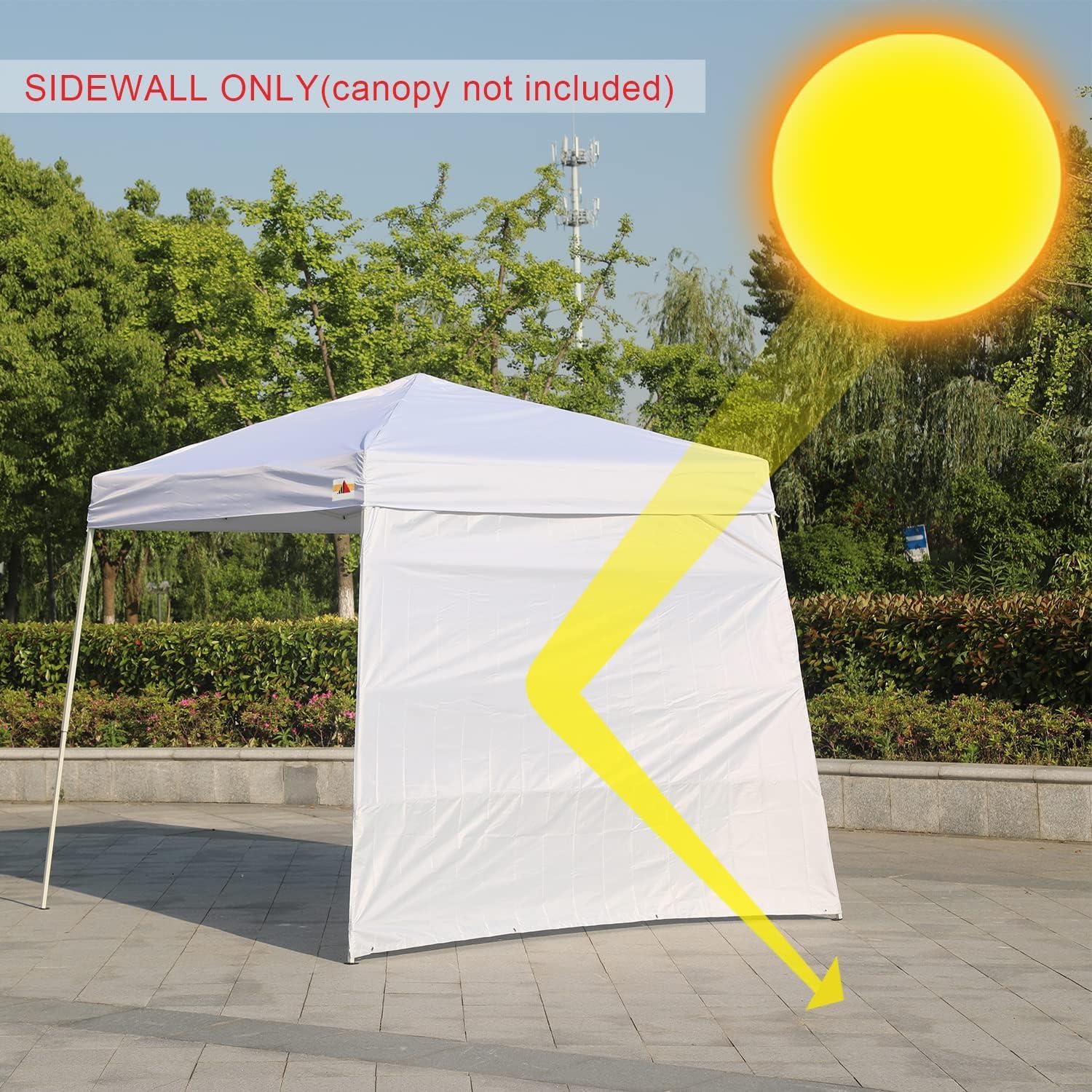 Pared Lateral Inclinada ABCCANOPY Blanca 2.44x3.05m