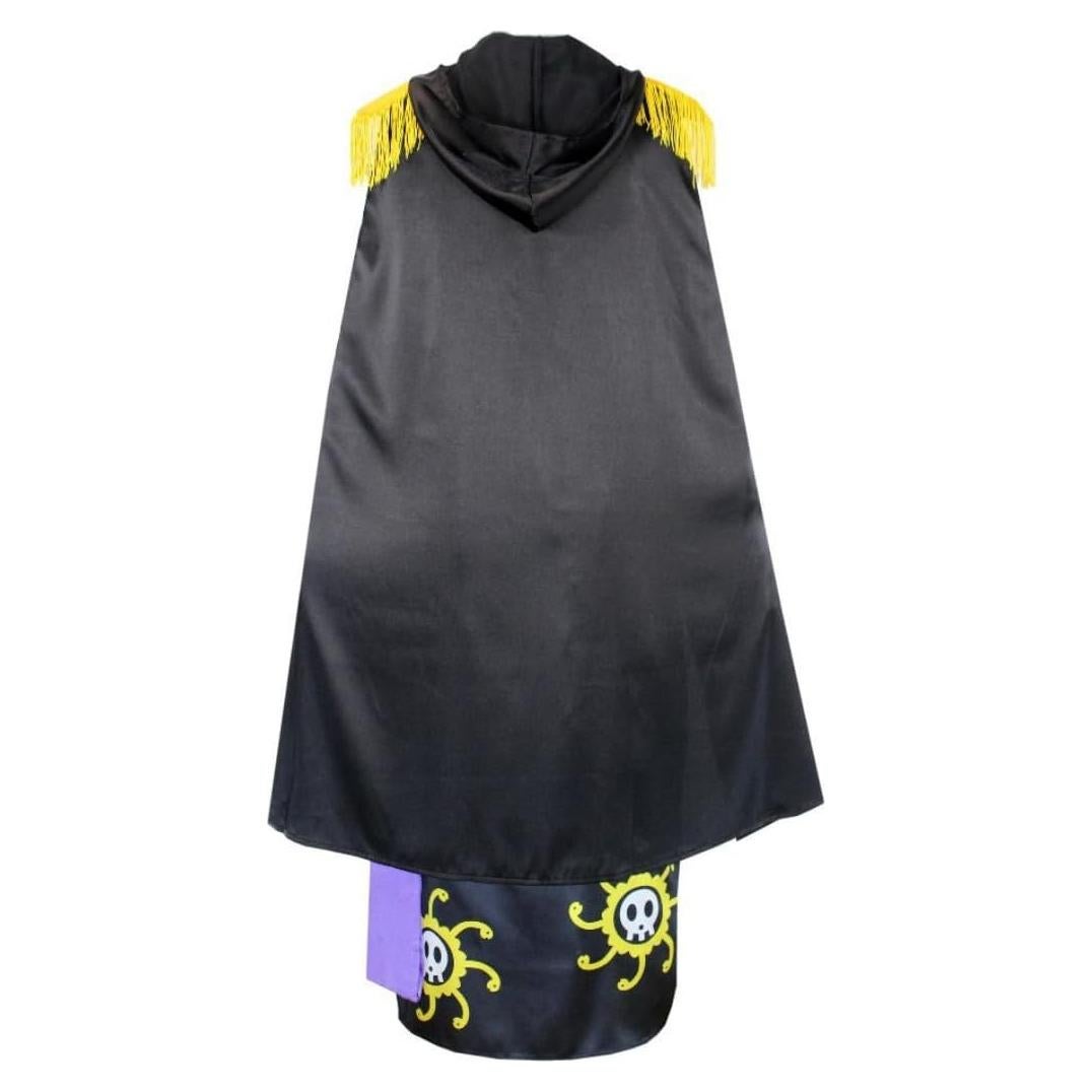 Disfraz Cosplay Kimono Negro y Cheongsam Morado Mujer