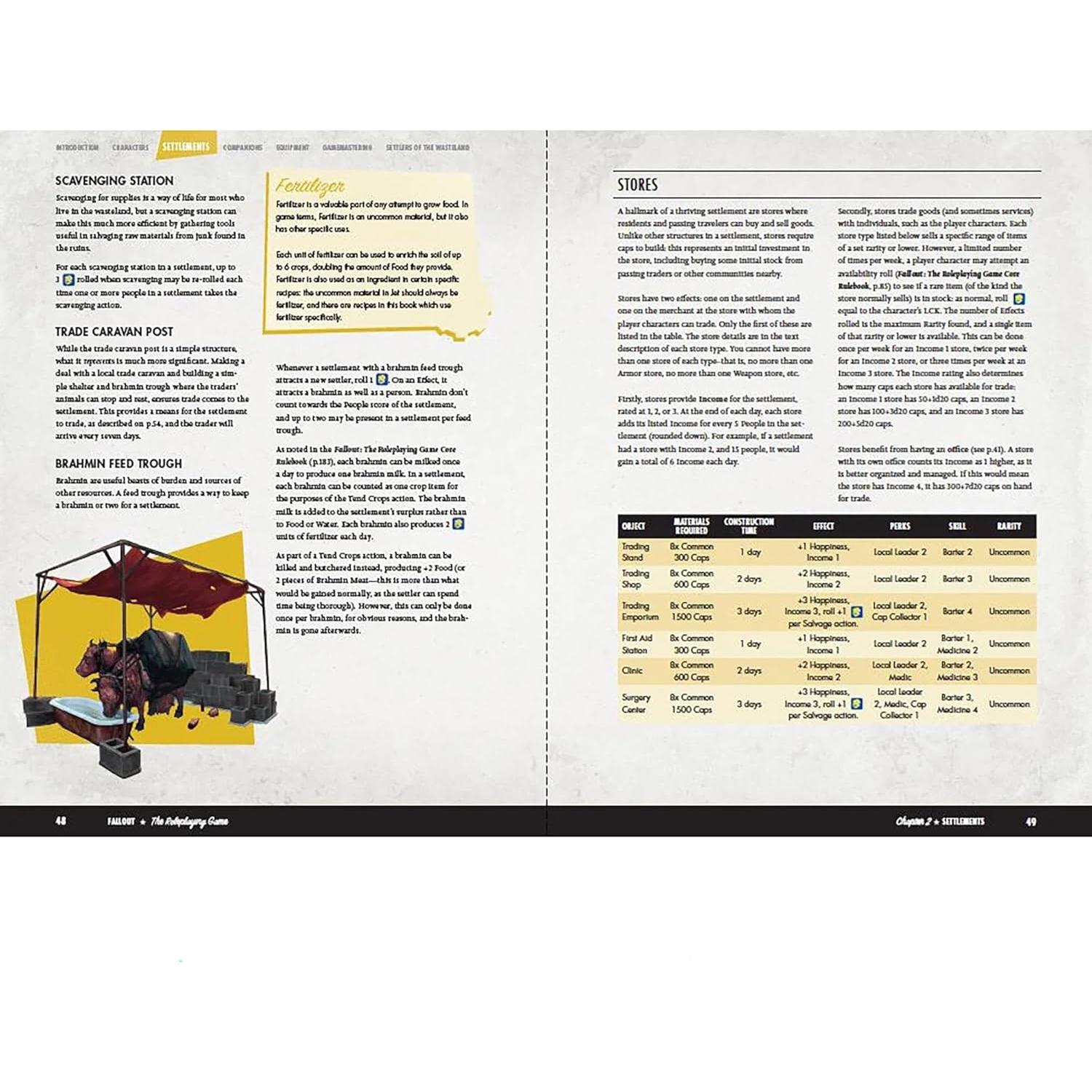 Modiphius Fallout RPG Guía del Colono Tapa Dura 192 Páginas