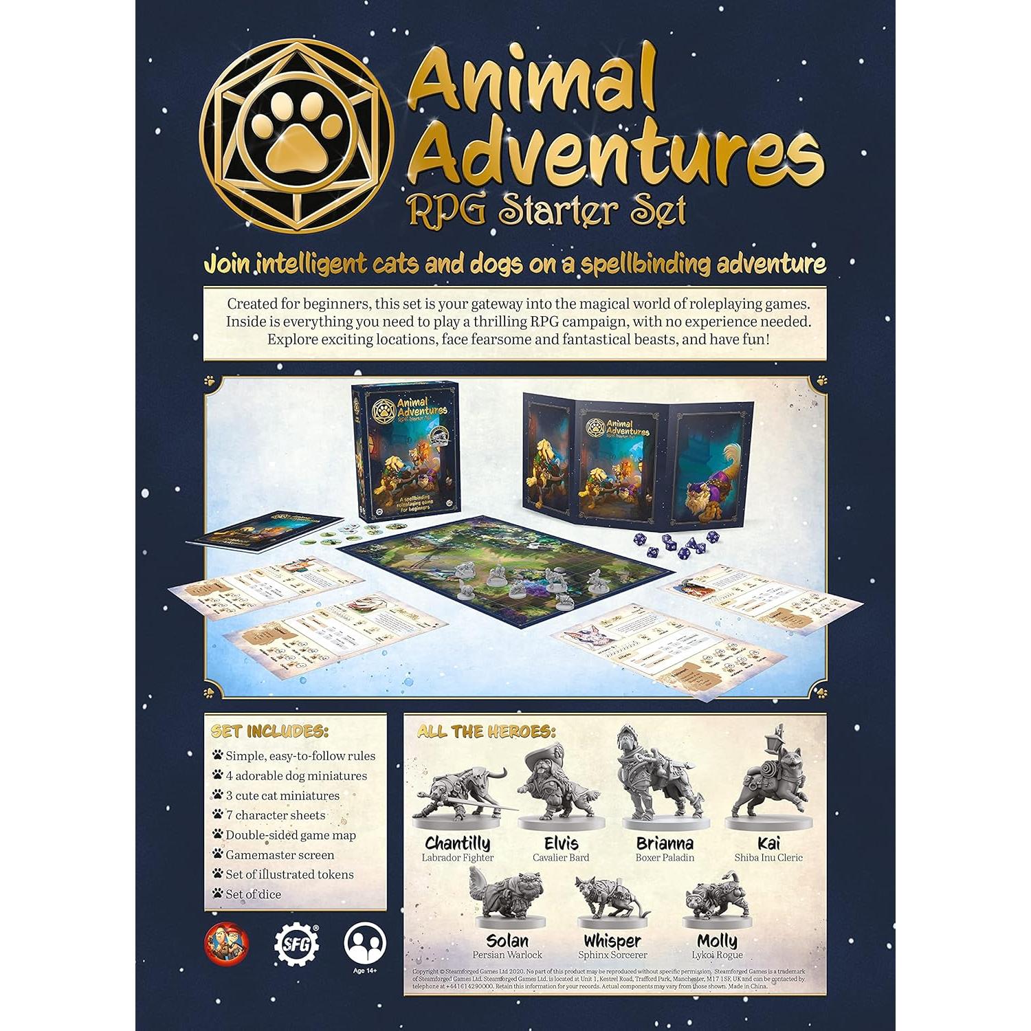 Conjunto de Inicio Aventuras Animales STEAMFORGED RPG 5E