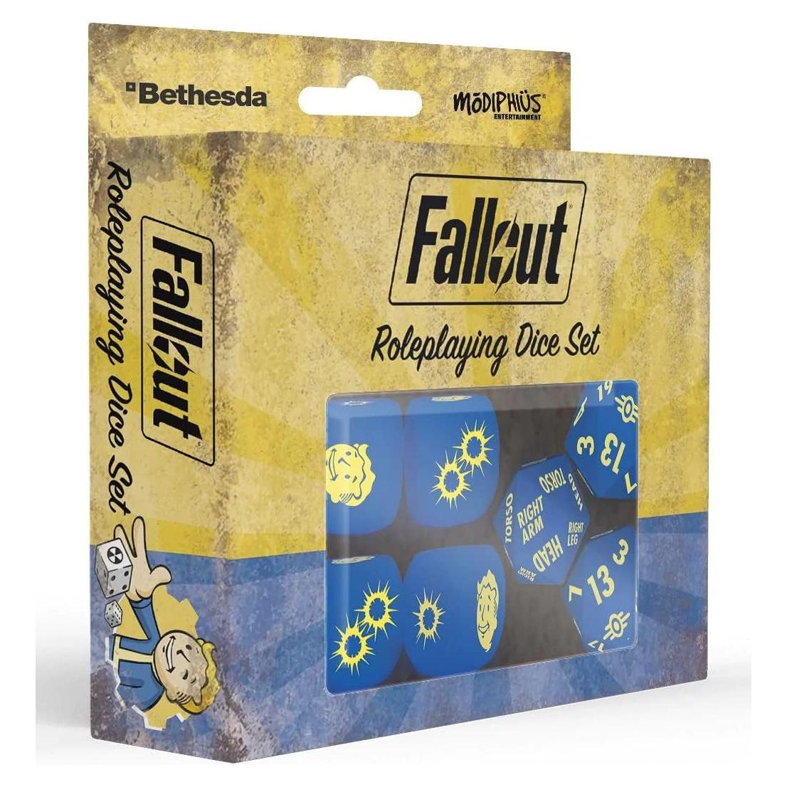 Dados RPG Fallout Modiphius - Accesorio de Juego de Rol