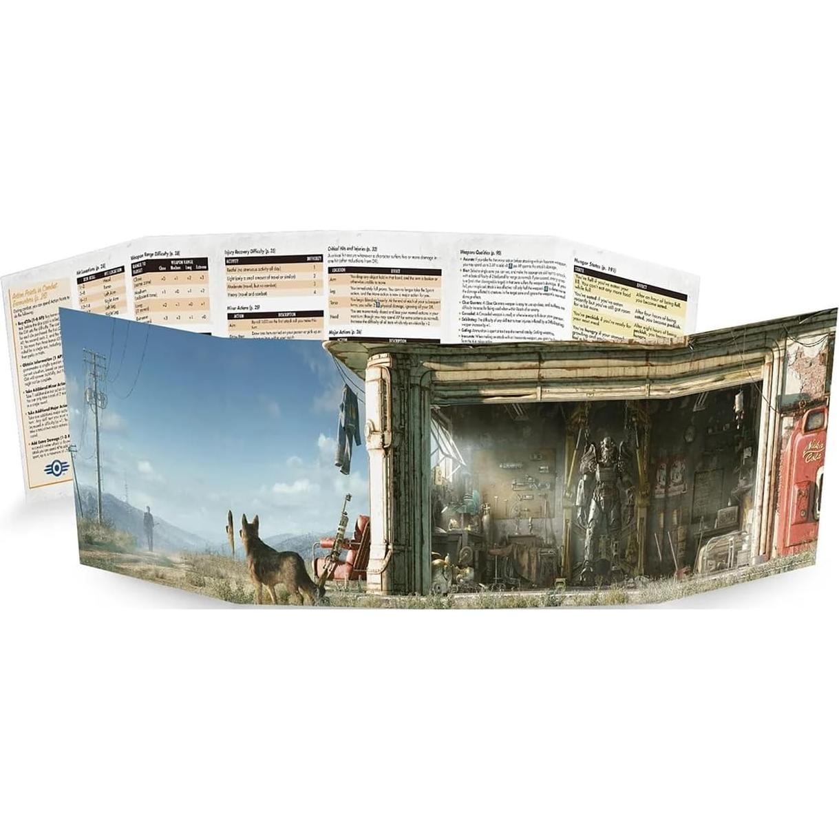 Pantalla del GM Fallout RPG Modiphius + Folleto + Hoja