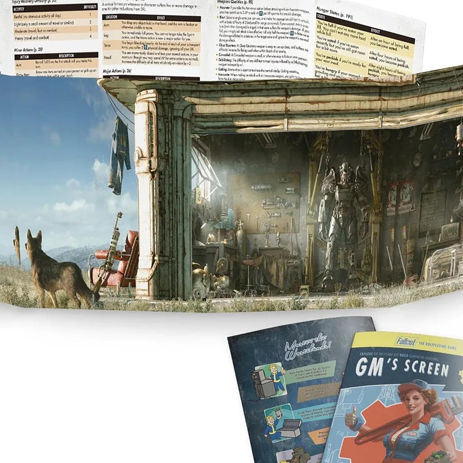 Pantalla del GM Fallout RPG Modiphius + Folleto + Hoja