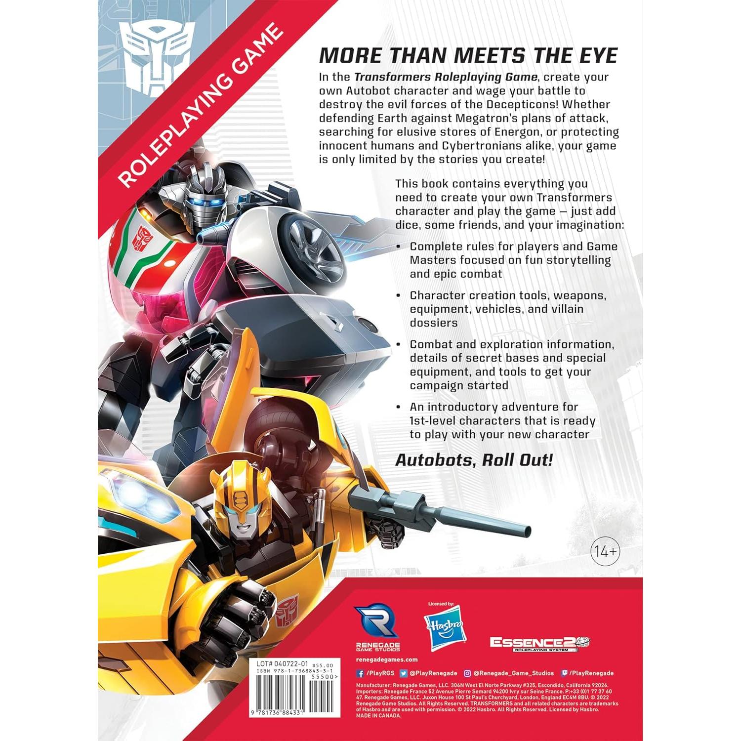 Reglamento RPG Transformers Renegade Game Studios 0,91 kg