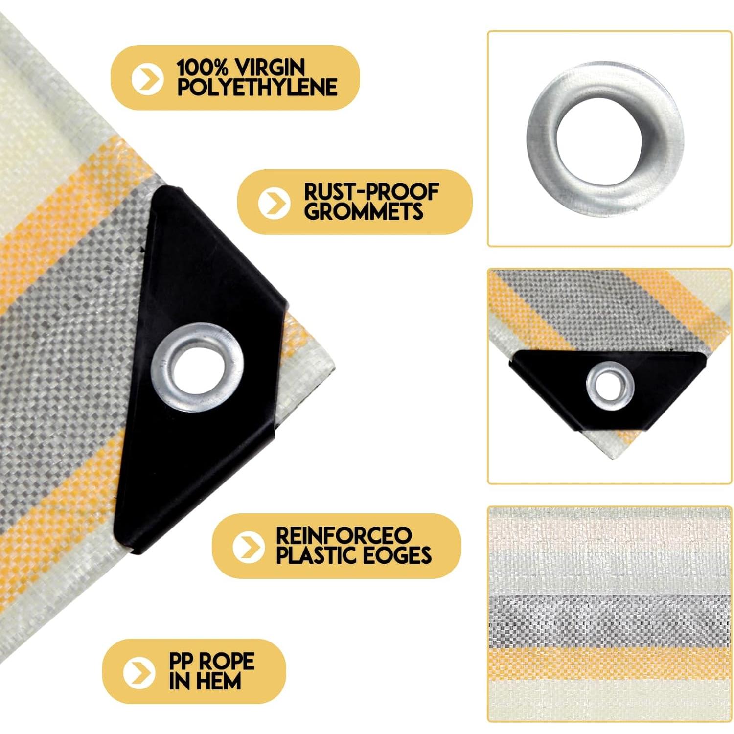 Lona impermeable CSMEN 5x6 pies (1.52x1.83 m) alta resistencia