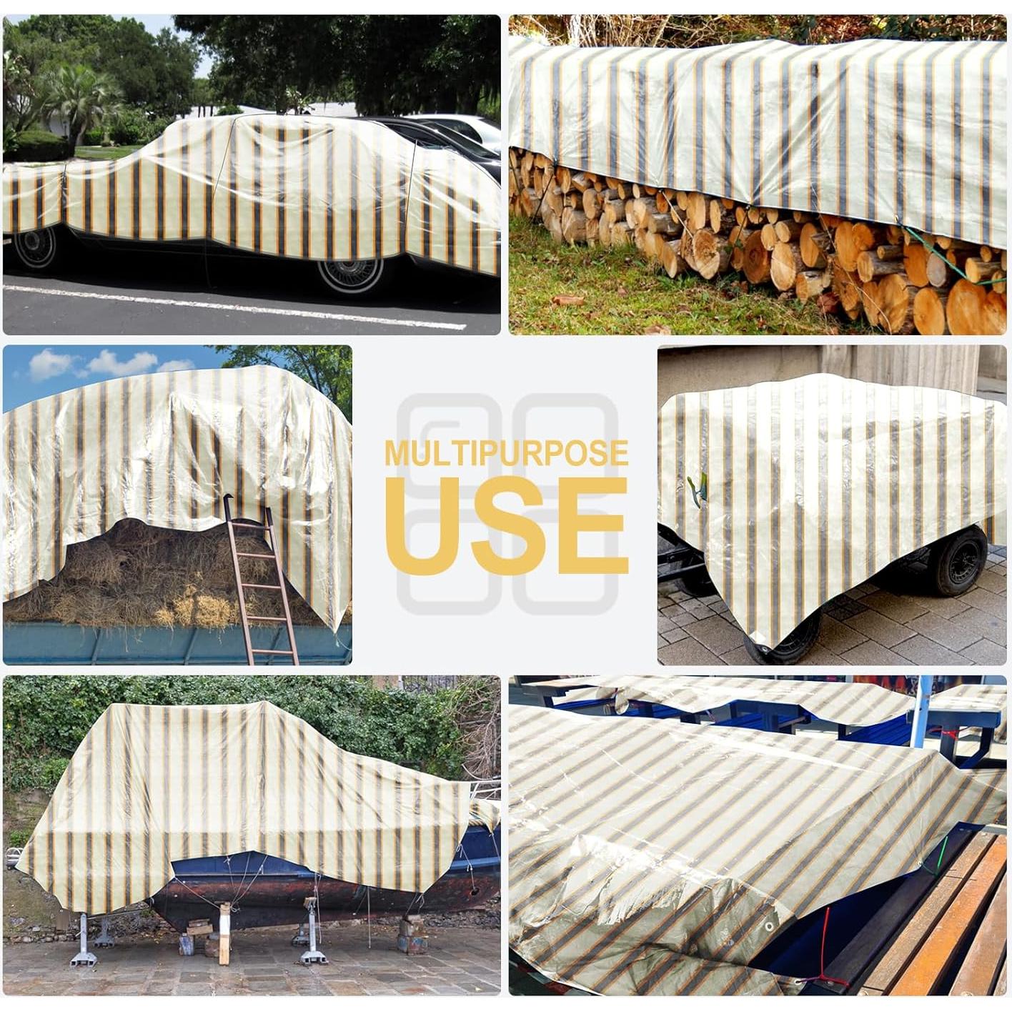 Lona impermeable CSMEN 5x6 pies (1.52x1.83 m) alta resistencia