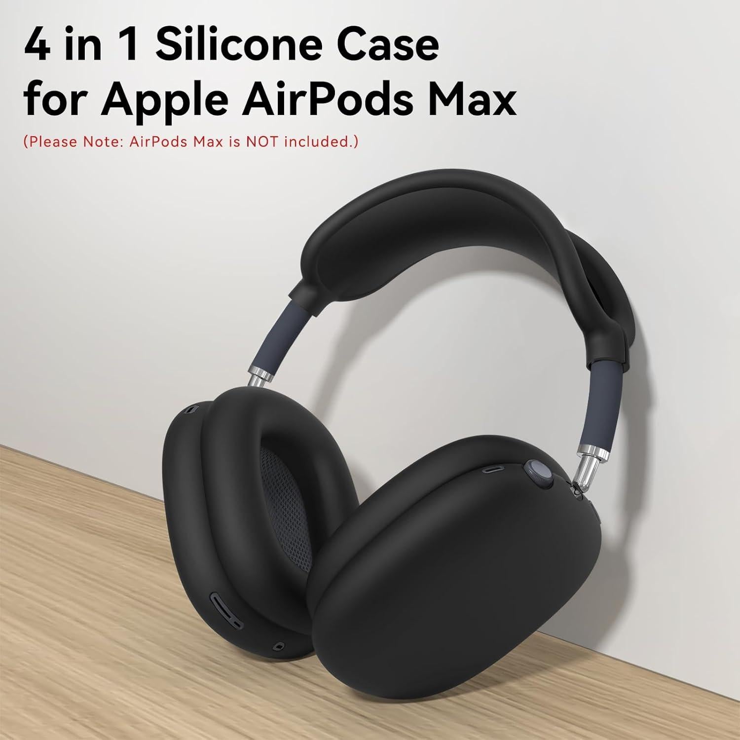 Funda de Silicona 4-en-1 MINDRESY para AirPods Max Negro