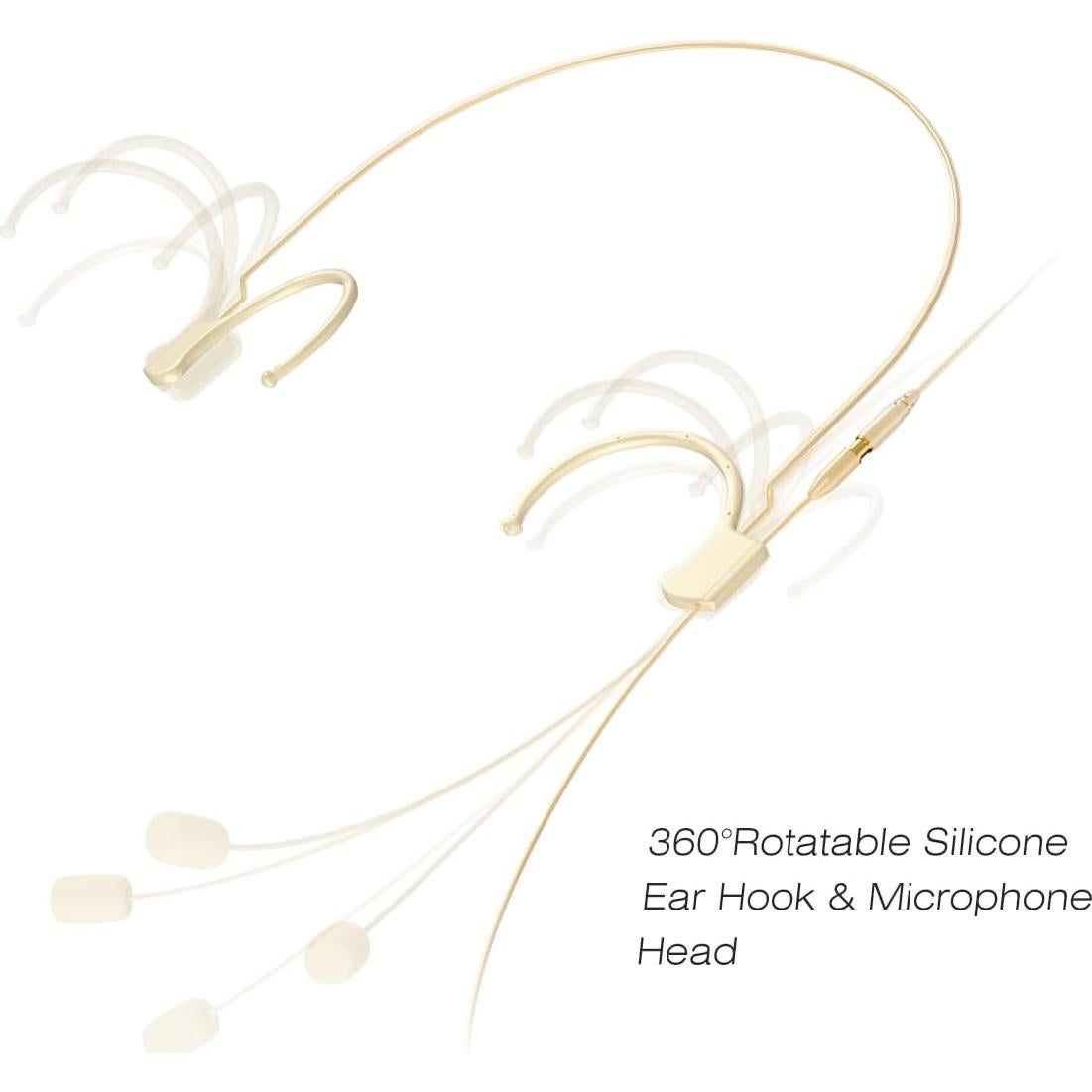 Micrófono de Diadema KIMAFUN T4 Beige para Audio Technica