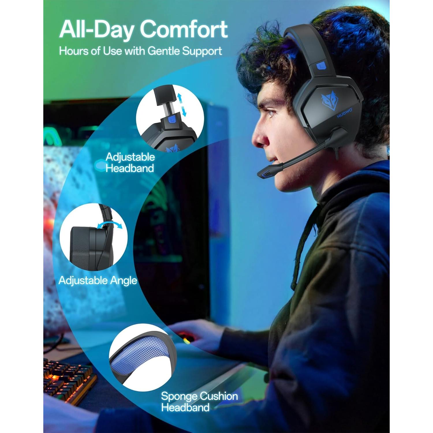 Auriculares Gaming NUBWO N16 con cable 3.5mm - Sonido Estéreo