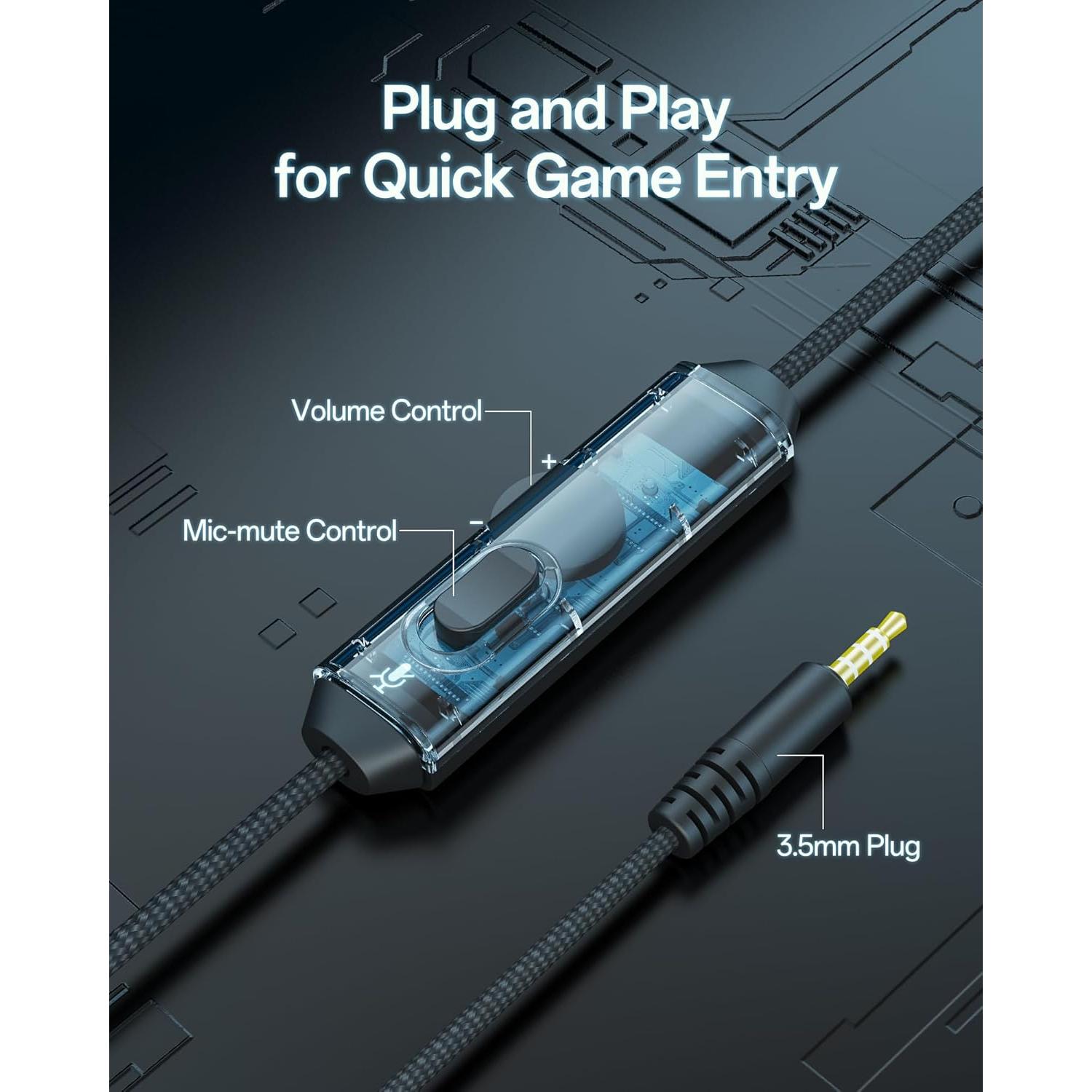 Auriculares Gaming NUBWO N16 con cable 3.5mm - Sonido Estéreo