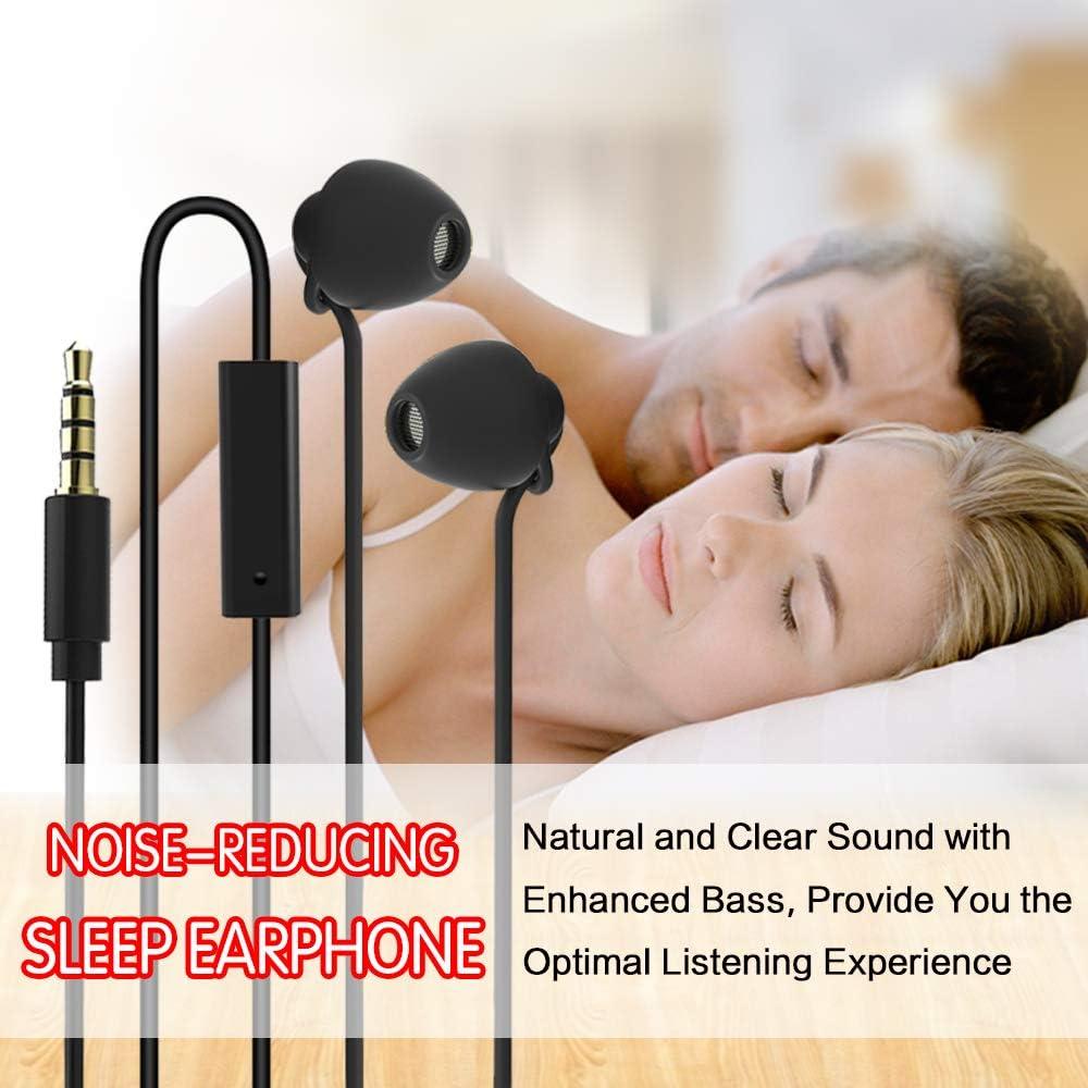 Auriculares para dormir DINGTAI de silicona con micrófono