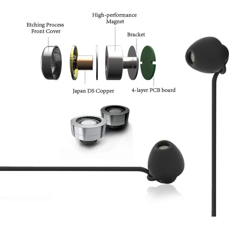Auriculares para dormir DINGTAI de silicona con micrófono