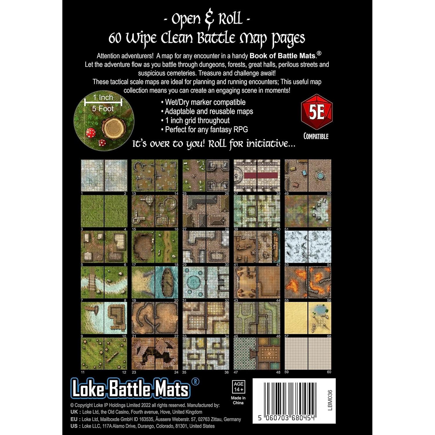 Gran Libro de Mapas de Batalla Loke - 60 Mapas RPG