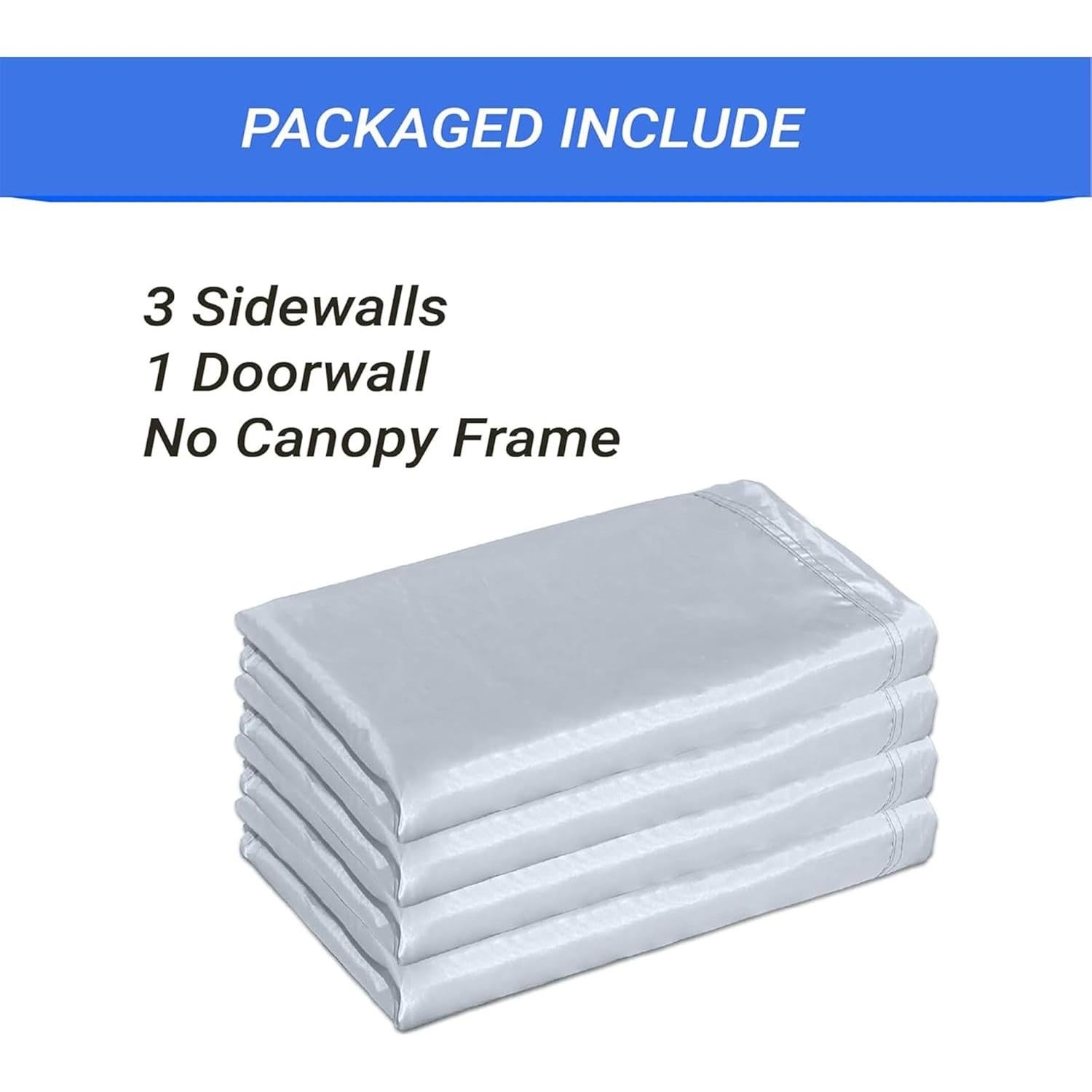 Paredes Laterales Crown Shades 8x8 - 4 Piezas, Blanco