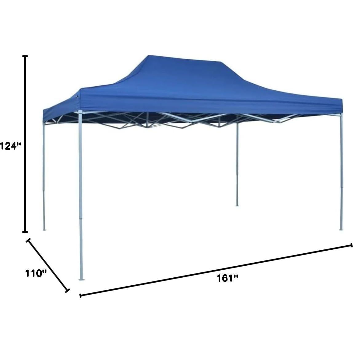 Carpa Plegable ULUYYUC 280x410 cm Azul Acero para Eventos