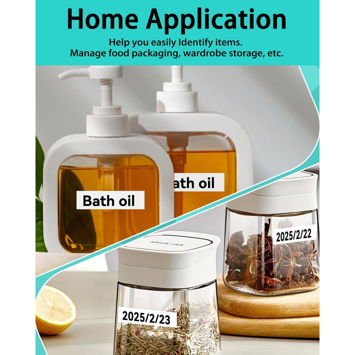 Cinta de Etiquetas Anycolor 5-Pack 12mm Negro sobre Blanco