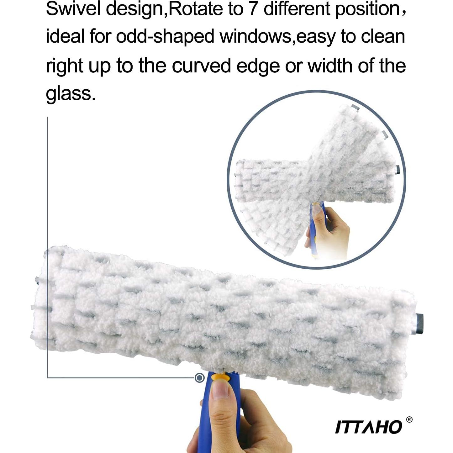 Limpiador de Ventanas ITTAHO 2 en 1 con Raspador y Polo Extensible