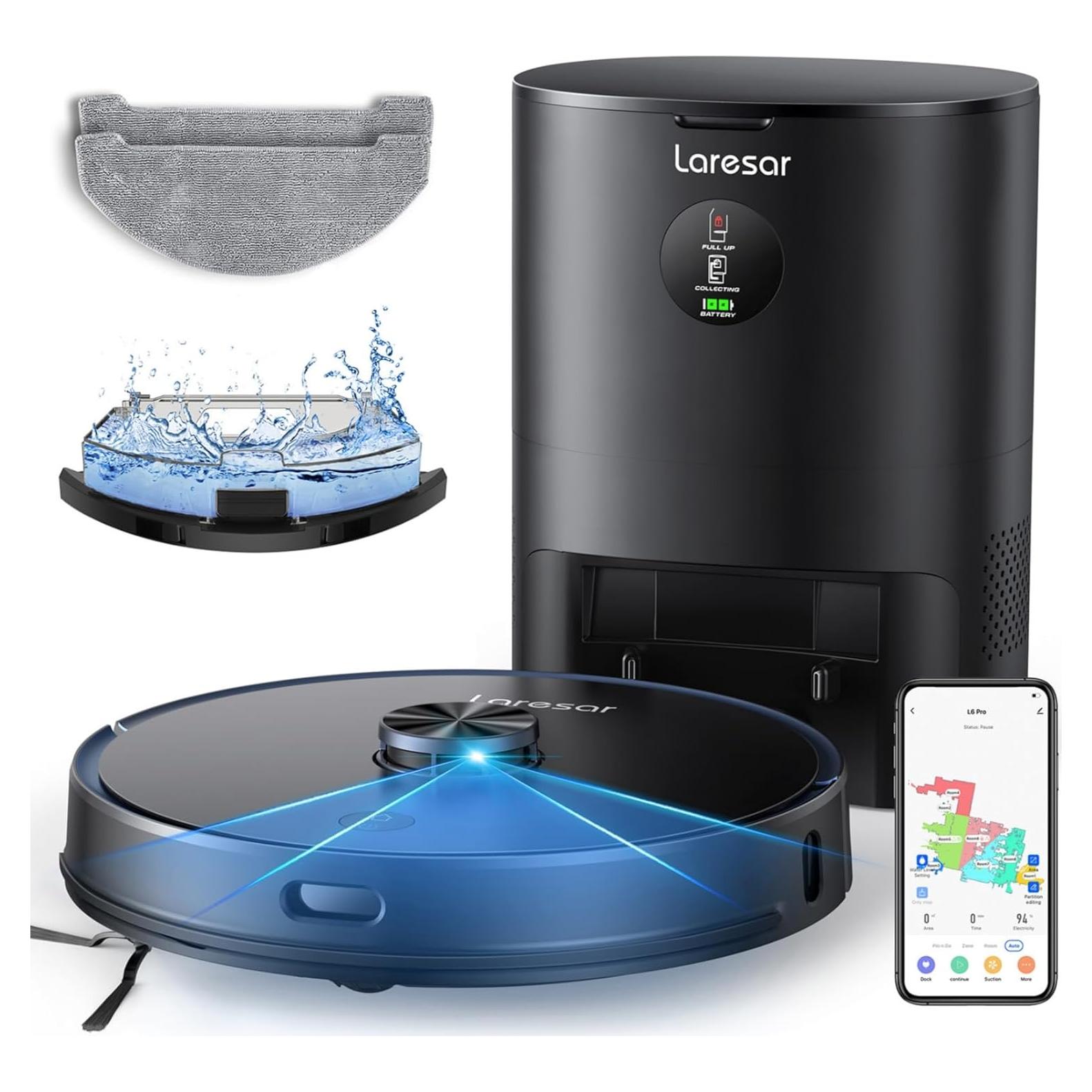 Aspiradora Robótica Laresar L6 Pro 3 en 1 con Auto Vaciamiento