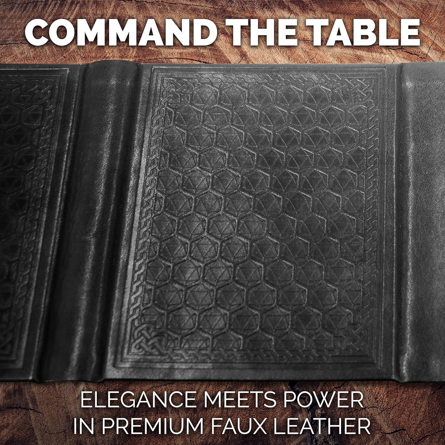 CASEMATIX Miniature DM Screen - 6-Panel Faux Leather Mini Dungeon Master Screen for TTRPGs, Compact DnD DM Screen for Better Player Connection & Immersive Tabletop RPG Sessions with Low-Profile Design