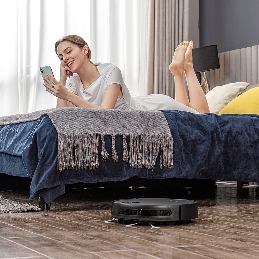 Aspiradora Robótica Greenworks GRV-1010 Wi-Fi 2200Pa para Mascotas