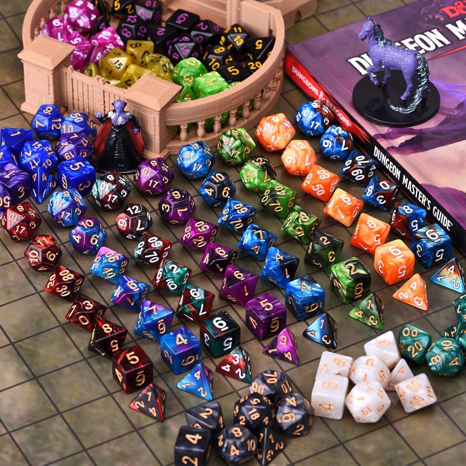 Conjunto de Dados Poliedricos Amiven 30 Piezas para RPG