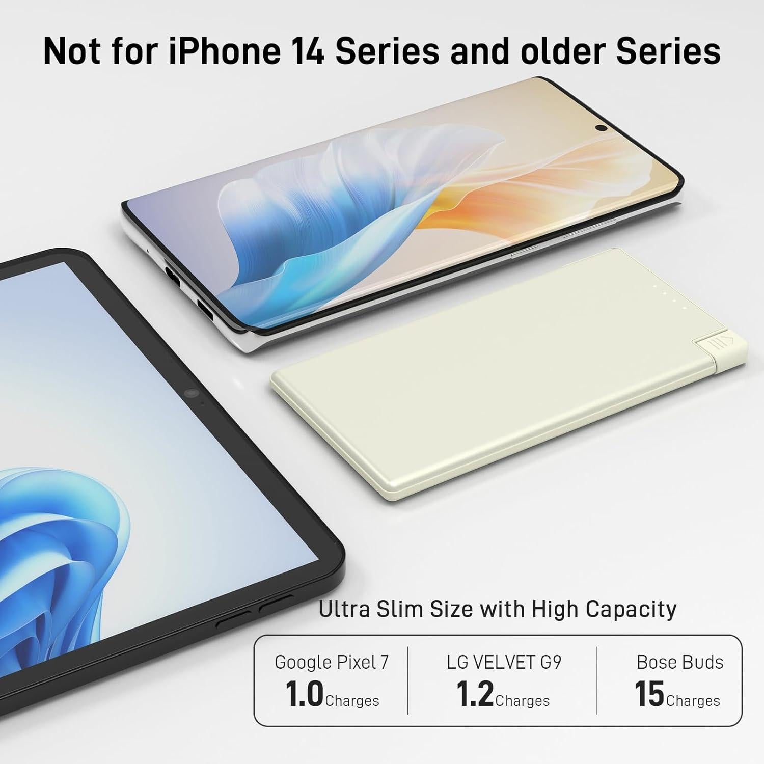 Cargador Portátil Delgado Auskang 5000mAh USB-C Beige