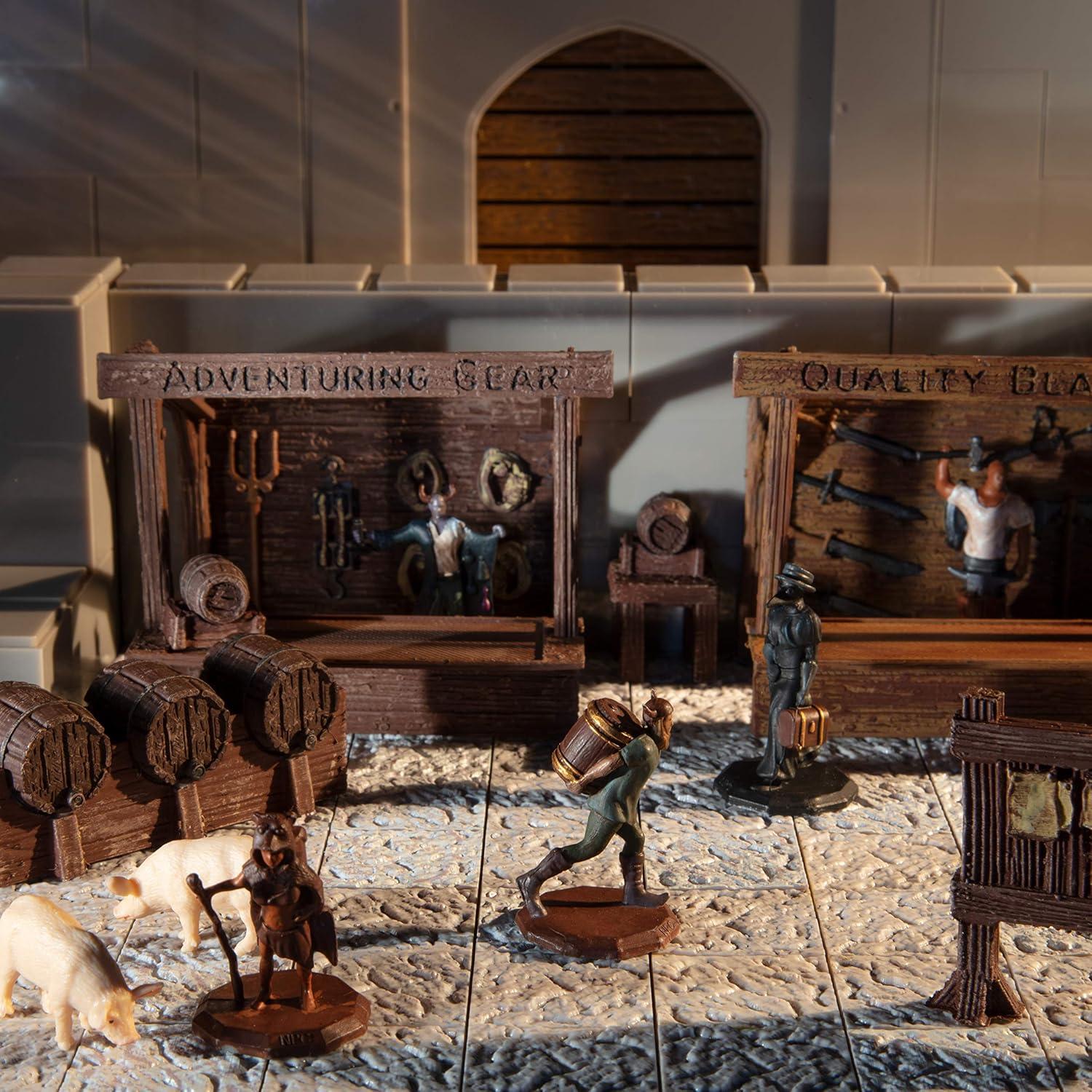 Set de Miniaturas de Fantasía 32 Pobladores Pintados a Mano