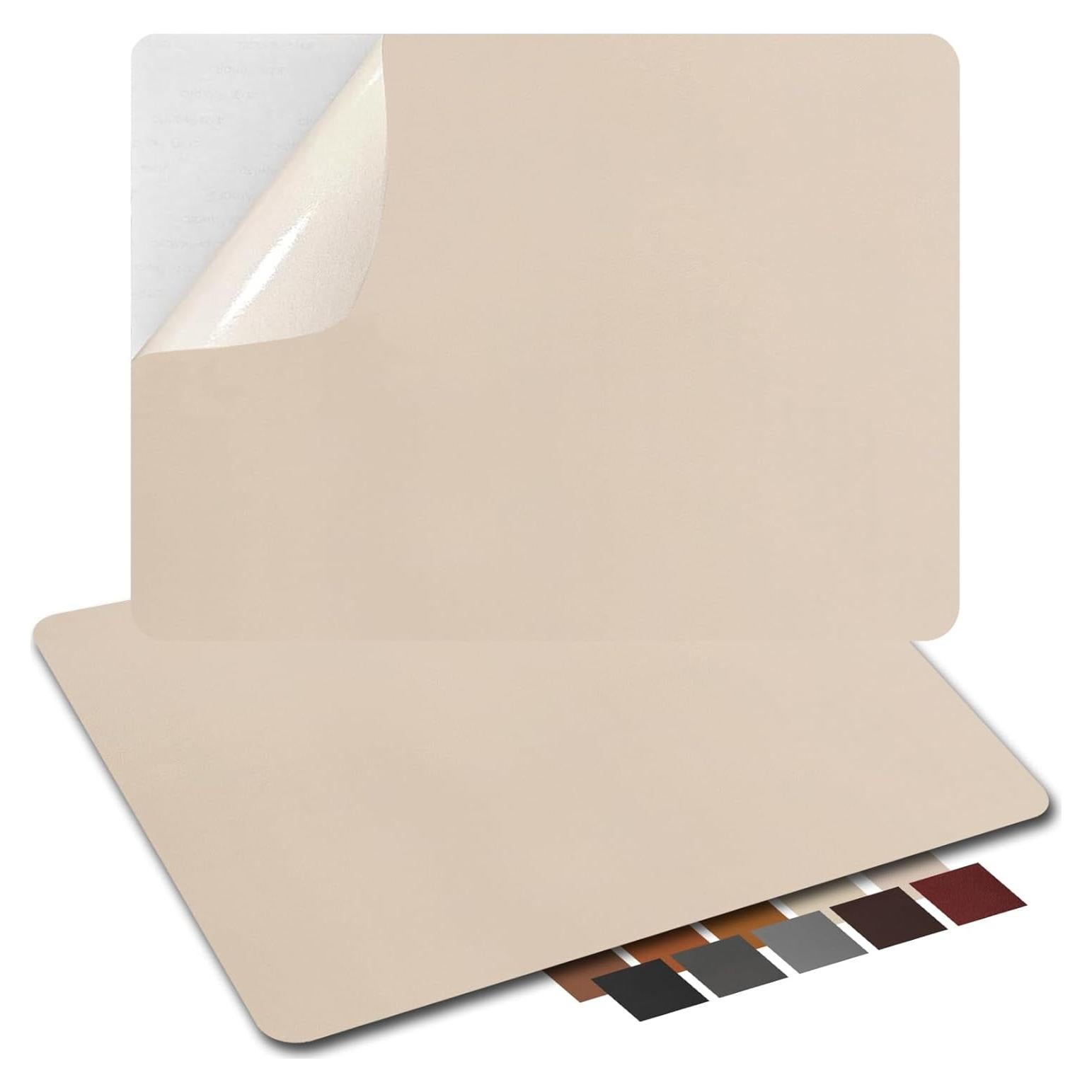 Parche de Reparación de Cuero Autoadhesivo ZESION 20x28 cm Beige