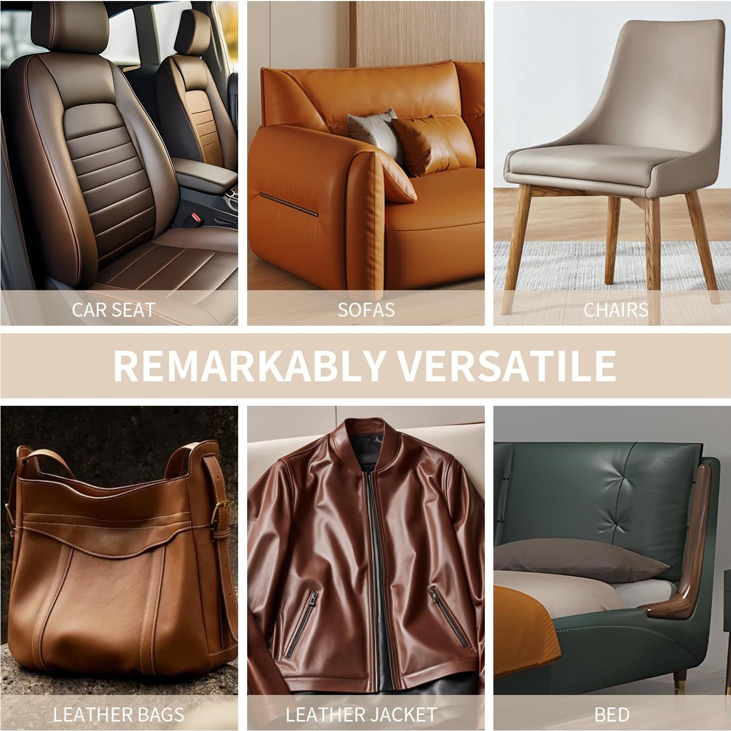 Parche de Reparación de Cuero Autoadhesivo ZESION 20x28 cm Beige