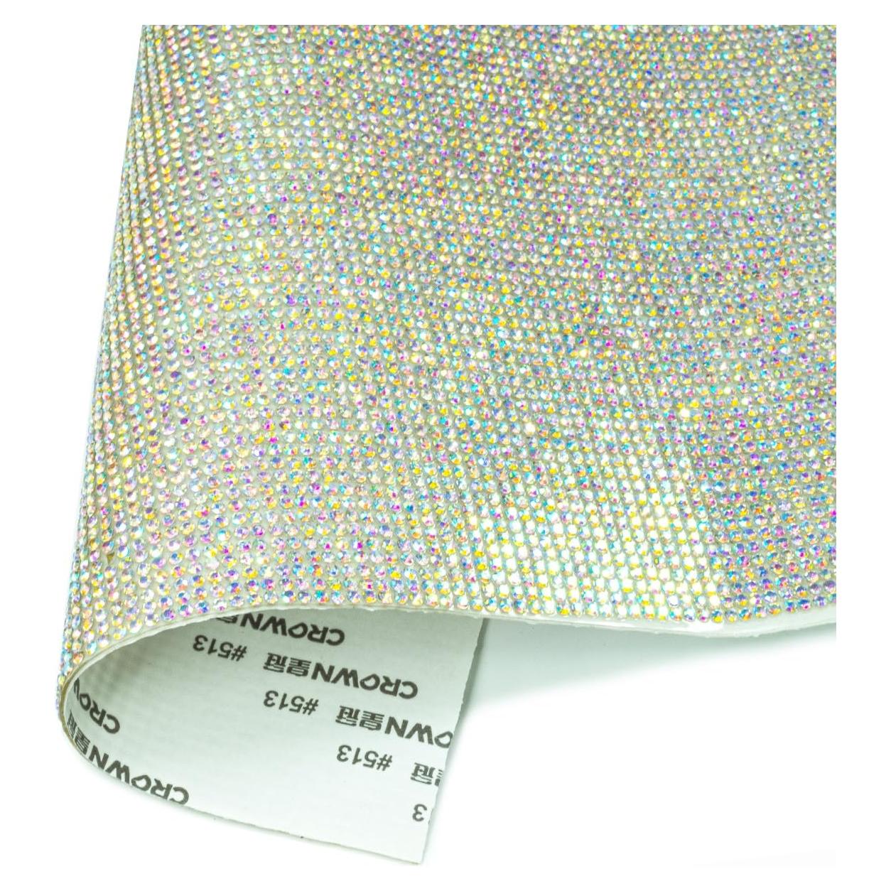 Hojas de Rhinestone AB Autoadhesivas qiipii 30x24 cm Brillantes