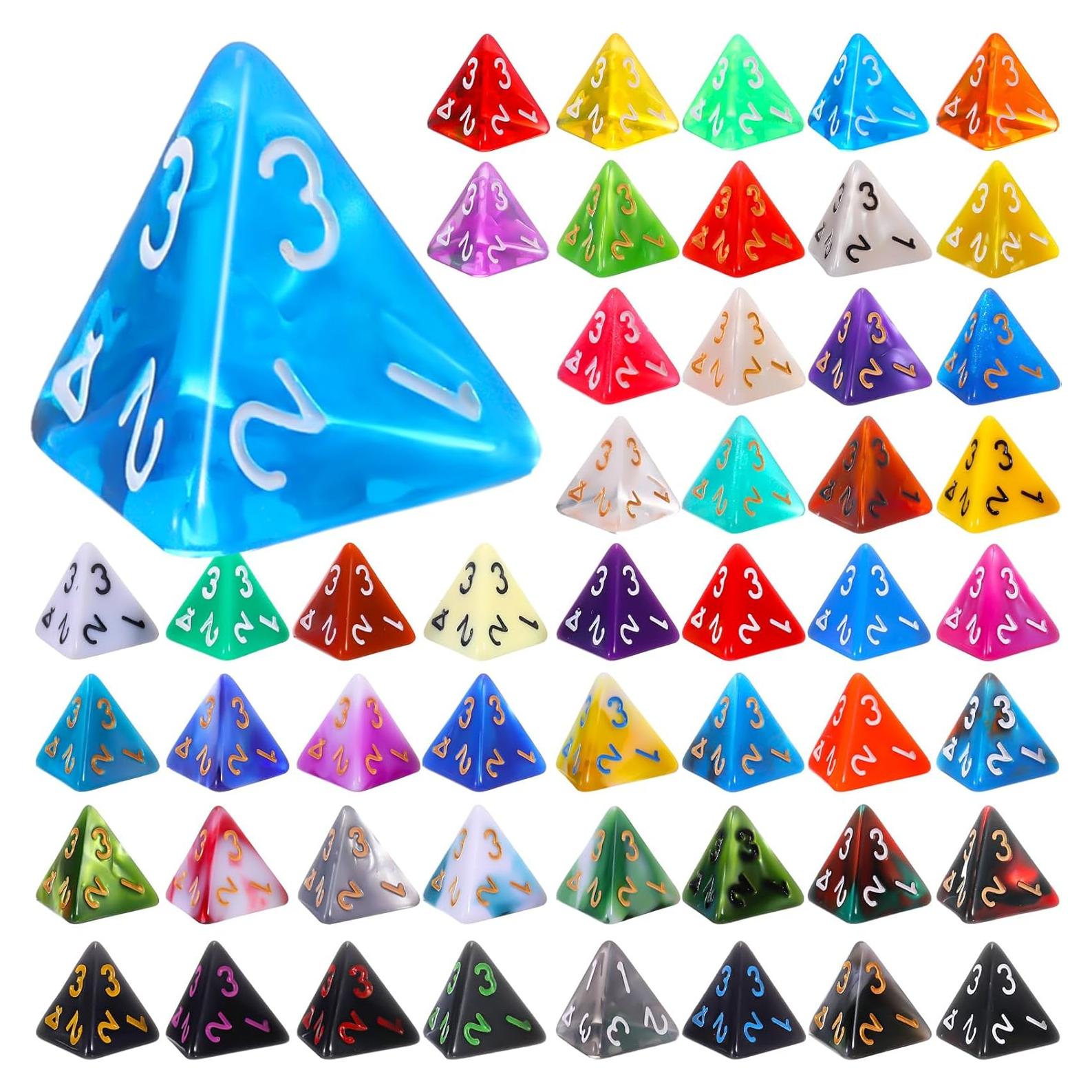 Juego de 50 Dados Poliedricos Skylety con Bolsa Negra