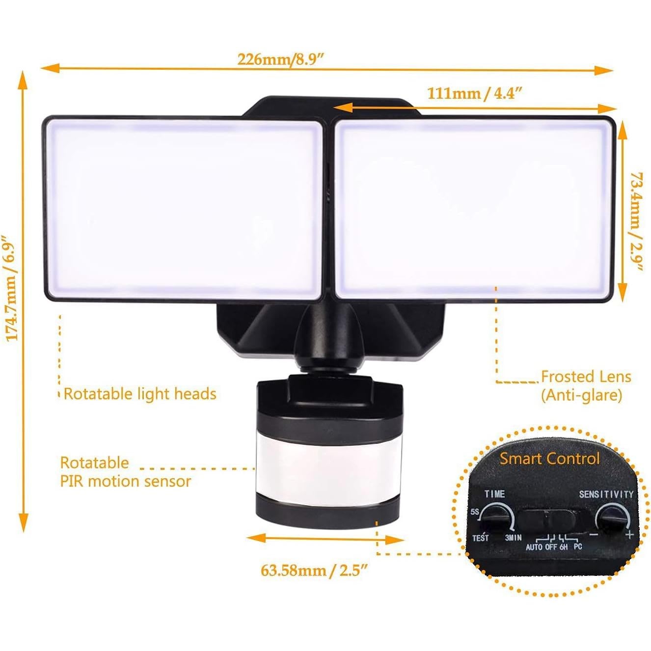 Luz de Inundación LED EMANER con Sensor de Movimiento 28W