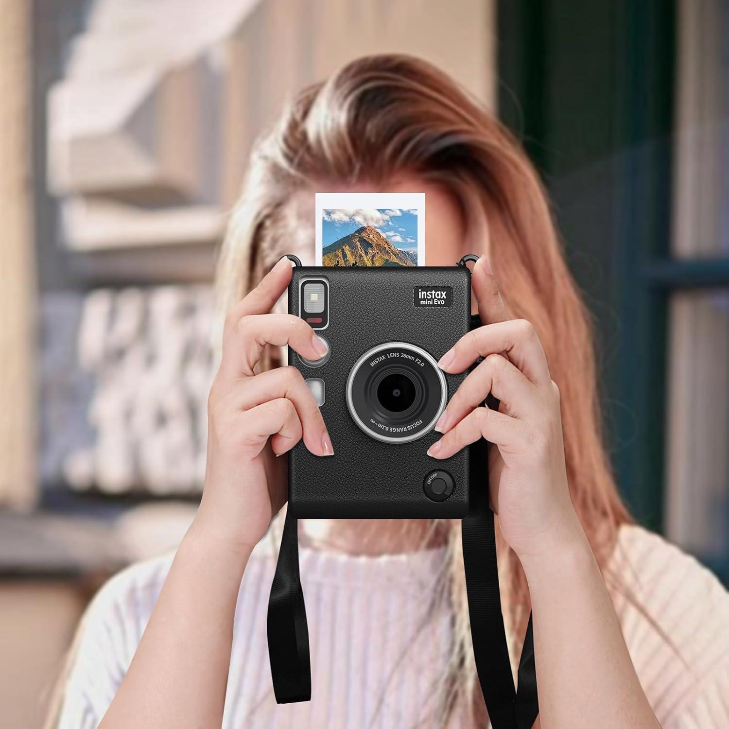 Funda de Silicona Fintie para Cámara Fujifilm Instax Mini EVO - Ligera y Protectora