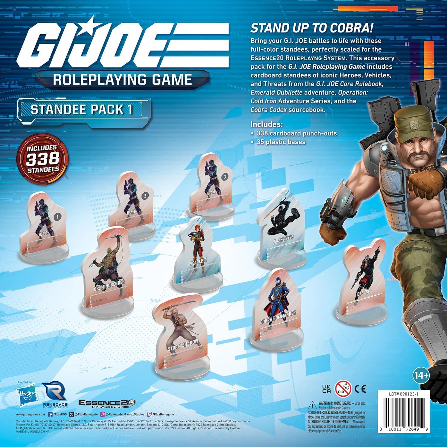G.I. Joe RPG Paquete de Standee #1 Renegade Game Studios 338 Piezas