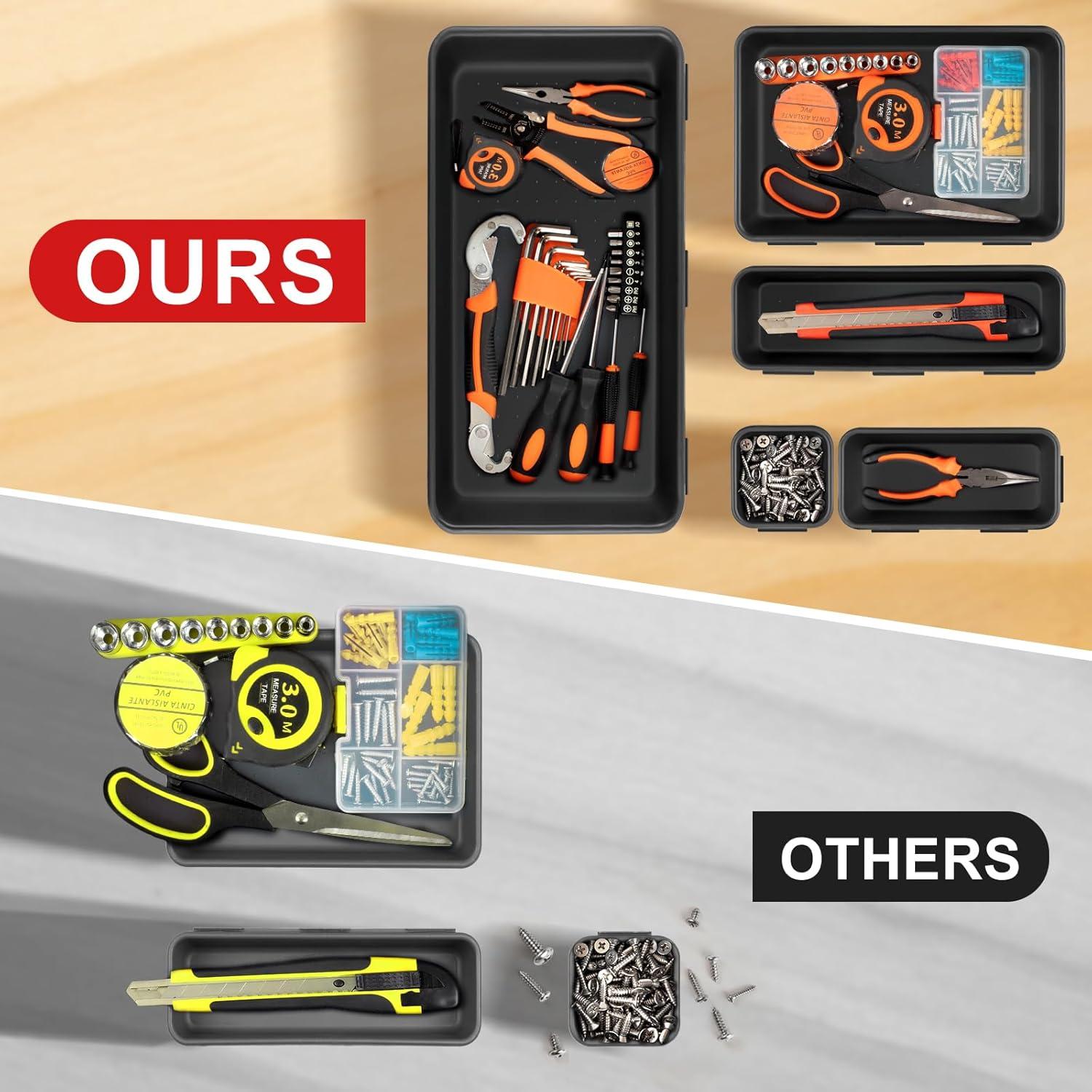 Organizador de Herramientas Takytao 8 Piezas 3 Tamaños Negro