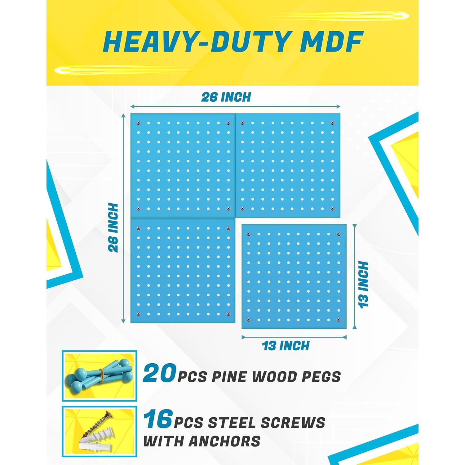 Organizador de Pared Skywin para Blasters - 4 Tableros MDF Azul