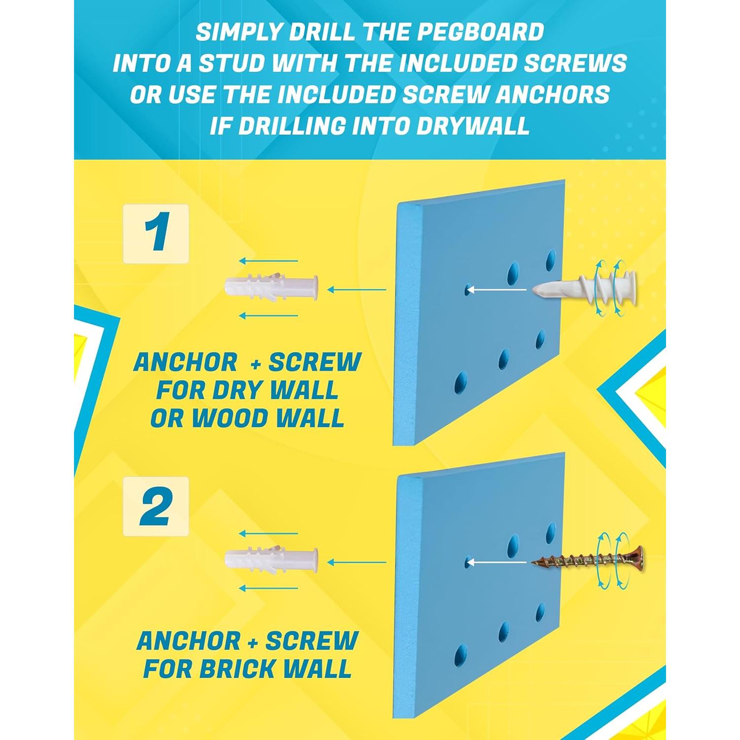 Organizador de Pared Skywin para Blasters - 4 Tableros MDF Azul