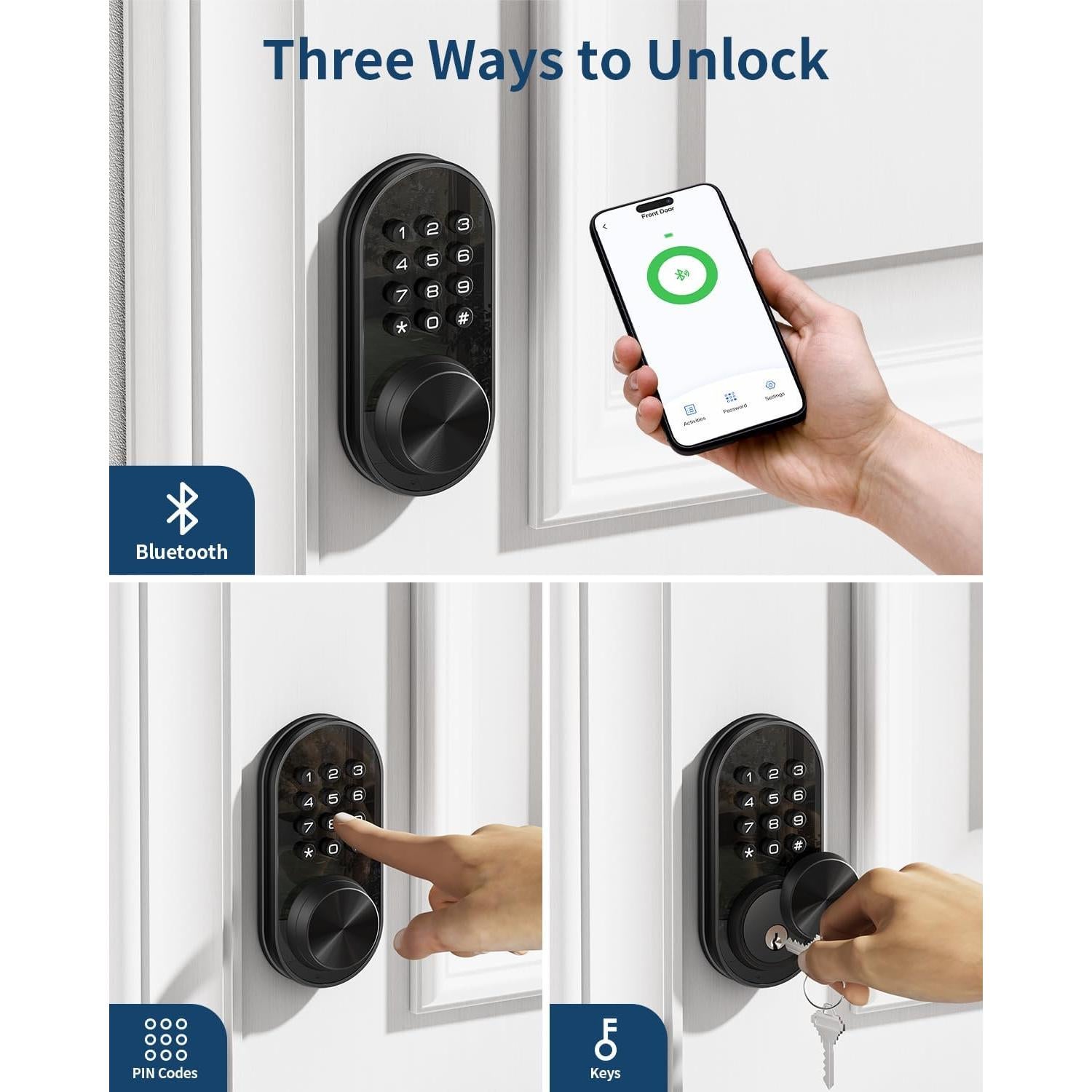 Cerradura Inteligente TEEHO TE341 Bluetooth con Teclado Digital