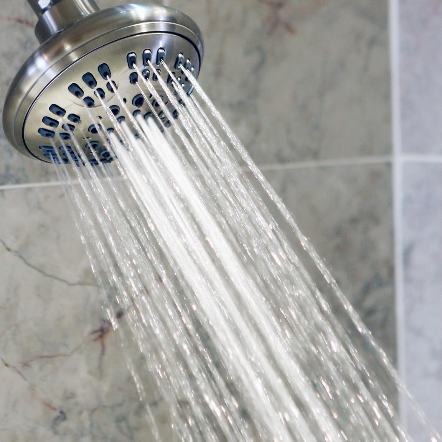 Cabezal de Ducha Aqua Elegante Níquel Cepillado 1.8 GPM 6 Modos