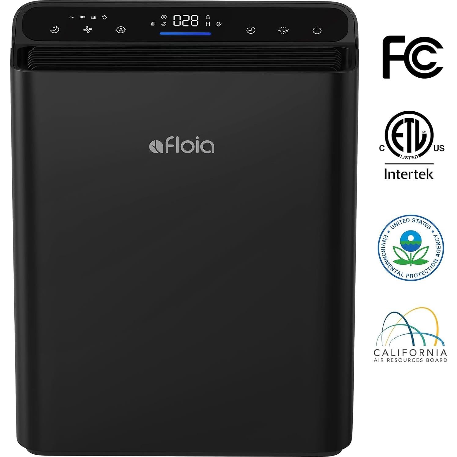 Purificador de Aire Afloia Europa 119.2m² Filtro 3 Etapas Negro