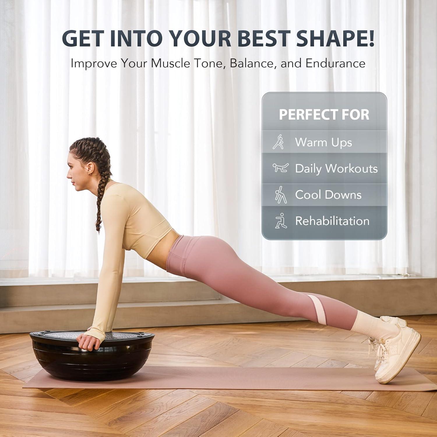 Bola de Equilibrio ZELUS 58 cm con Bandas de Resistencia y Bomba