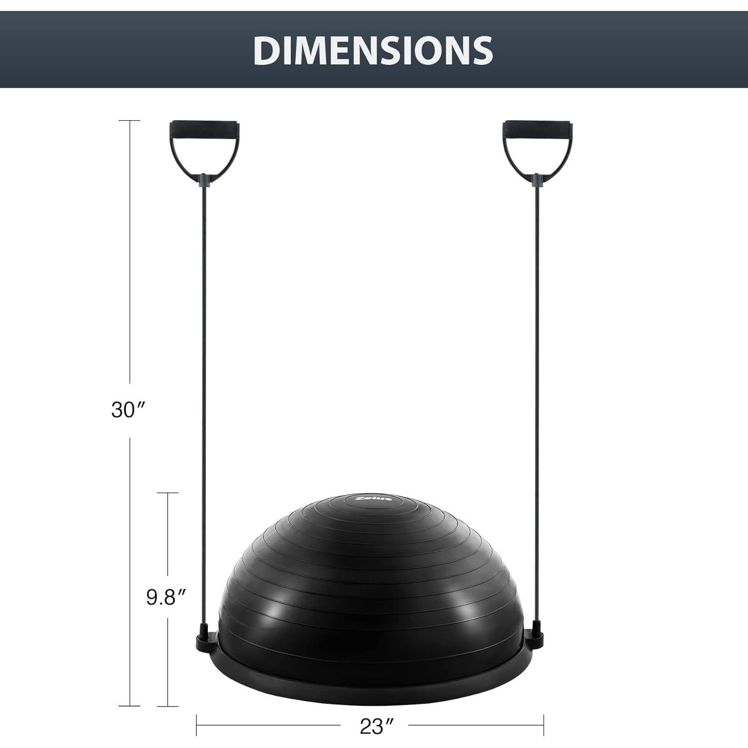 Bola de Equilibrio ZELUS 58 cm con Bandas de Resistencia y Bomba