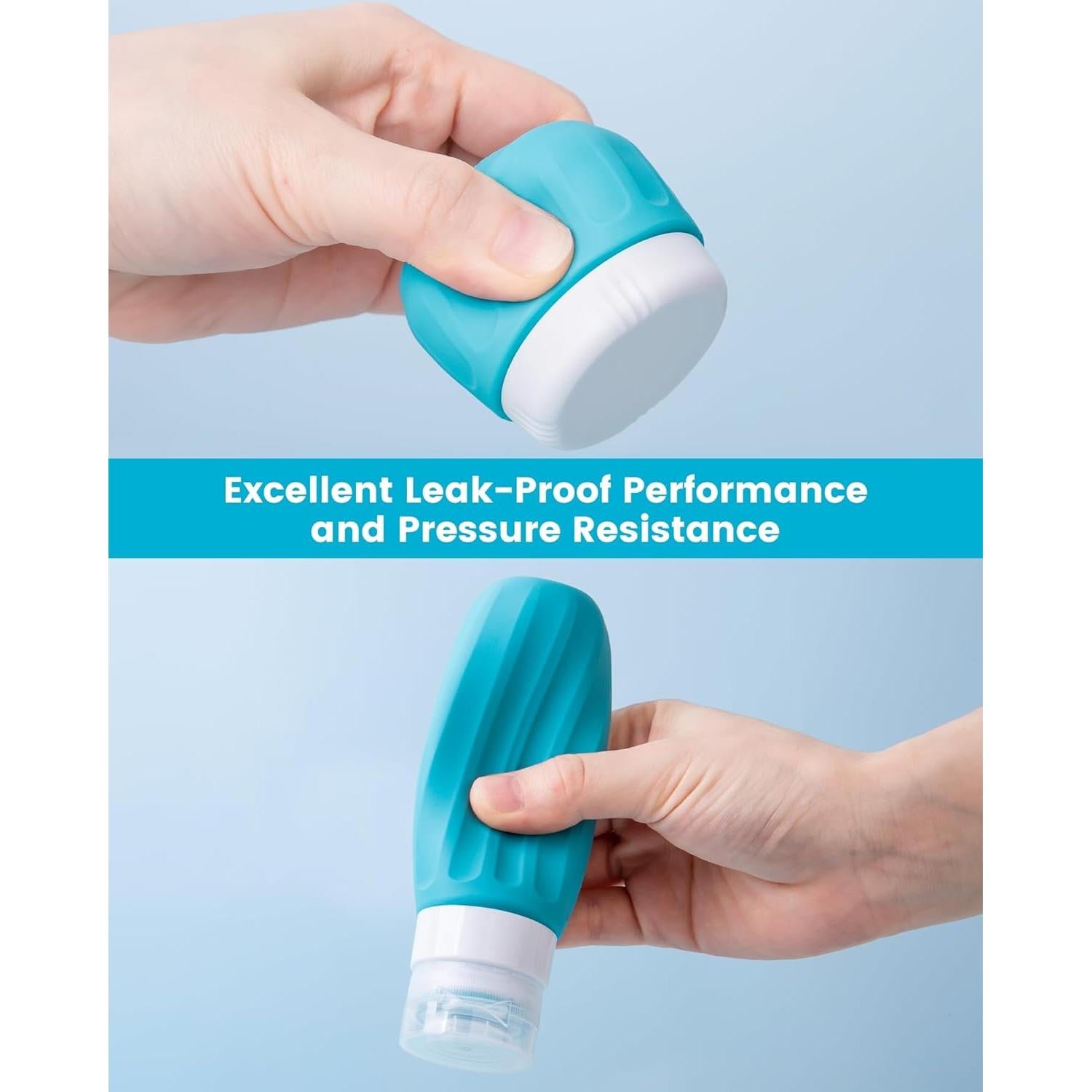 Botellas de Viaje Mrsdry 90ml y Tarros 30ml Aprobadas por TSA