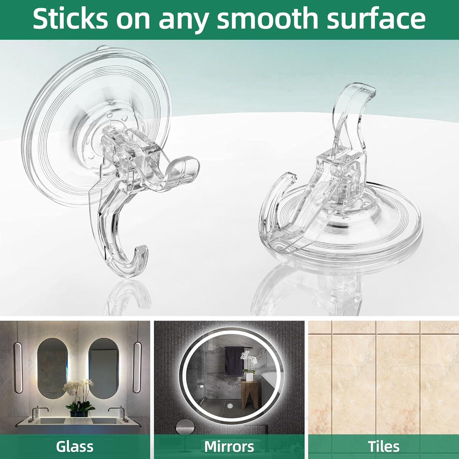 Ganchos de Ventosa Goabroa 3 Pcs Transparentes 4.99 kg