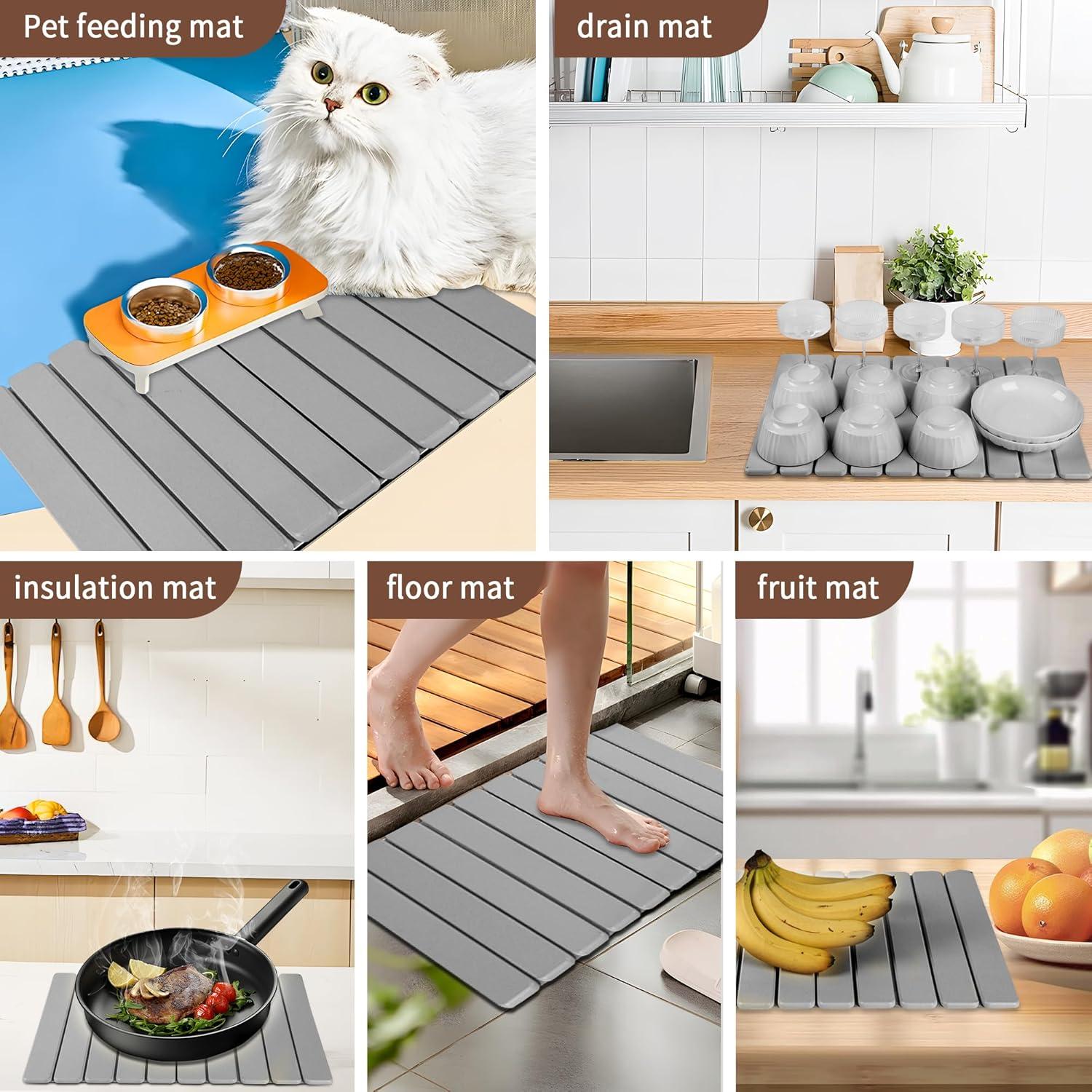 Alfombrilla de Secado de Platos SUDEKII 61x41 cm Diatomita